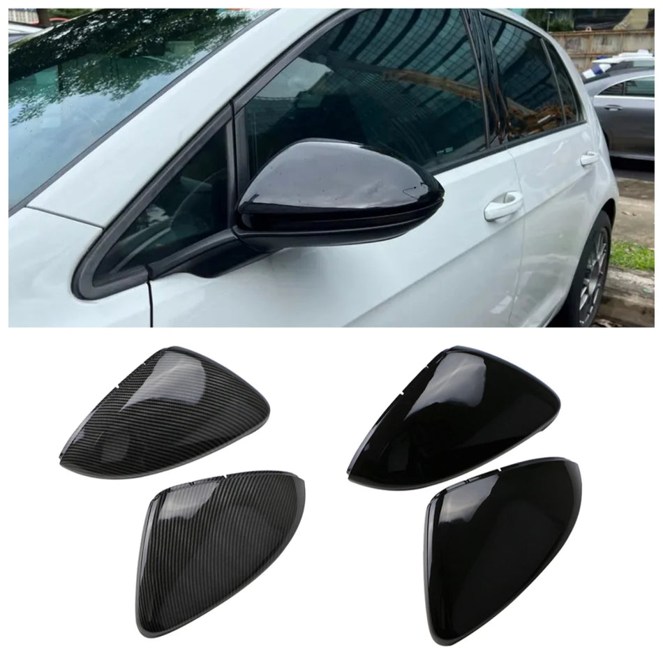 VW Golf MK7 GTI Mirror Cover Caps With Signals, Bright Black