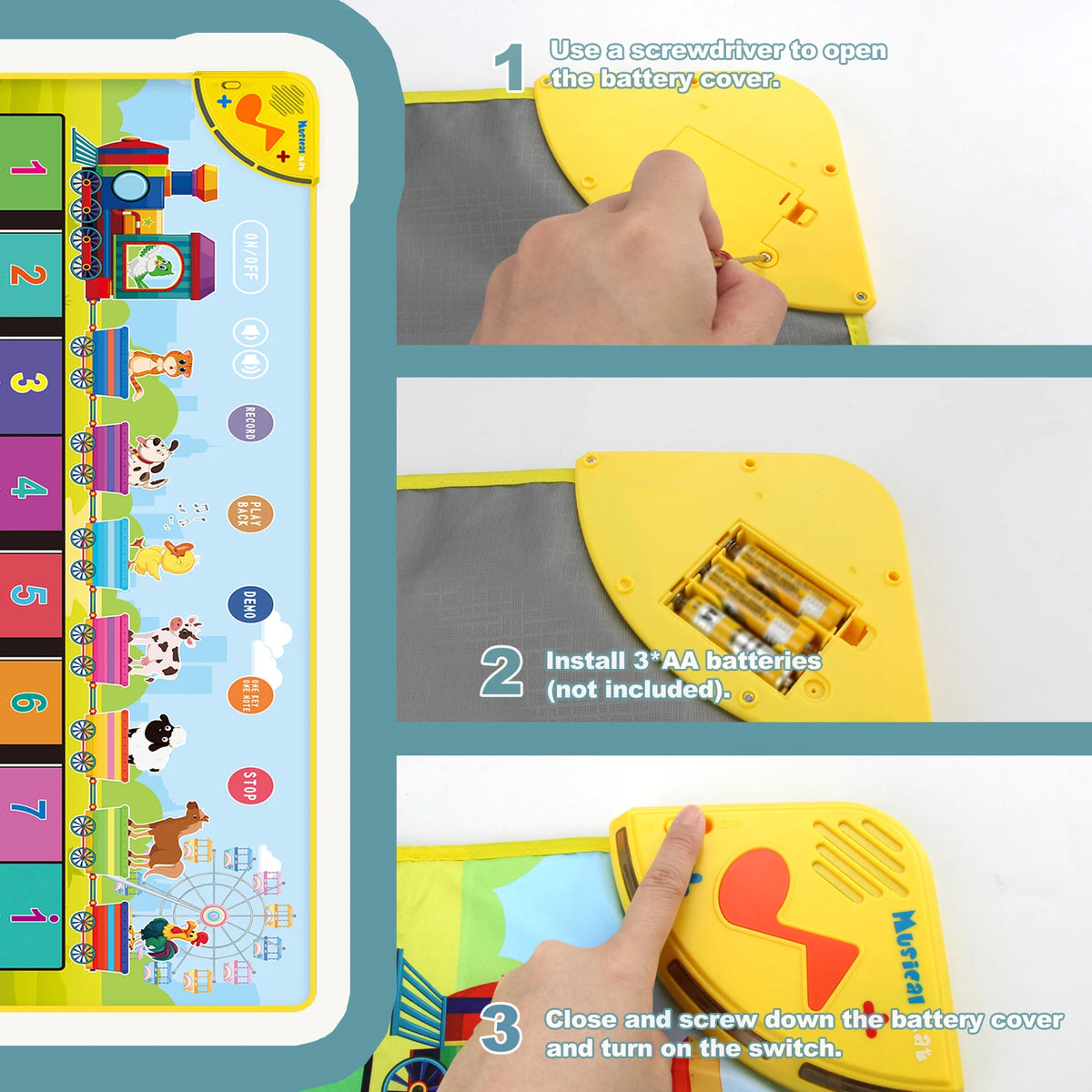 Kid Animal Music Piano Mat &ndash; Educational Fun for Toddlers