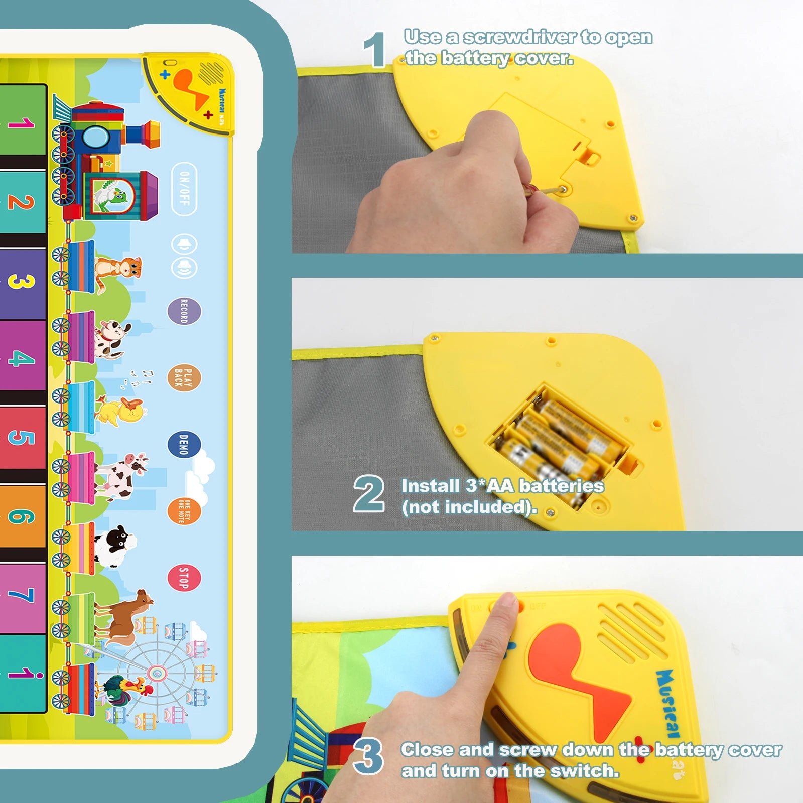 Kid Animal Music Piano Mat &ndash; Educational Fun for Toddlers