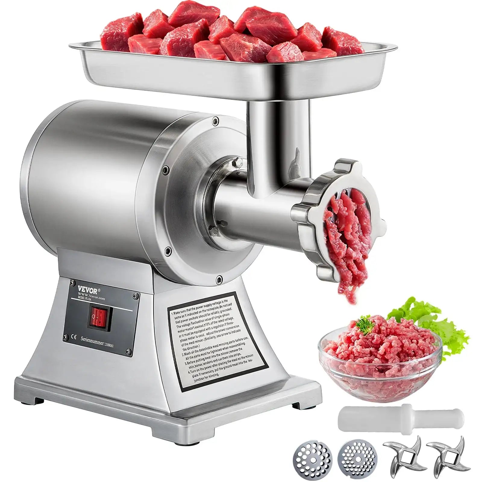 1100W Electric Meat Mincer Portable Chopper Grinder Home Use GERMANY / 250kg/h