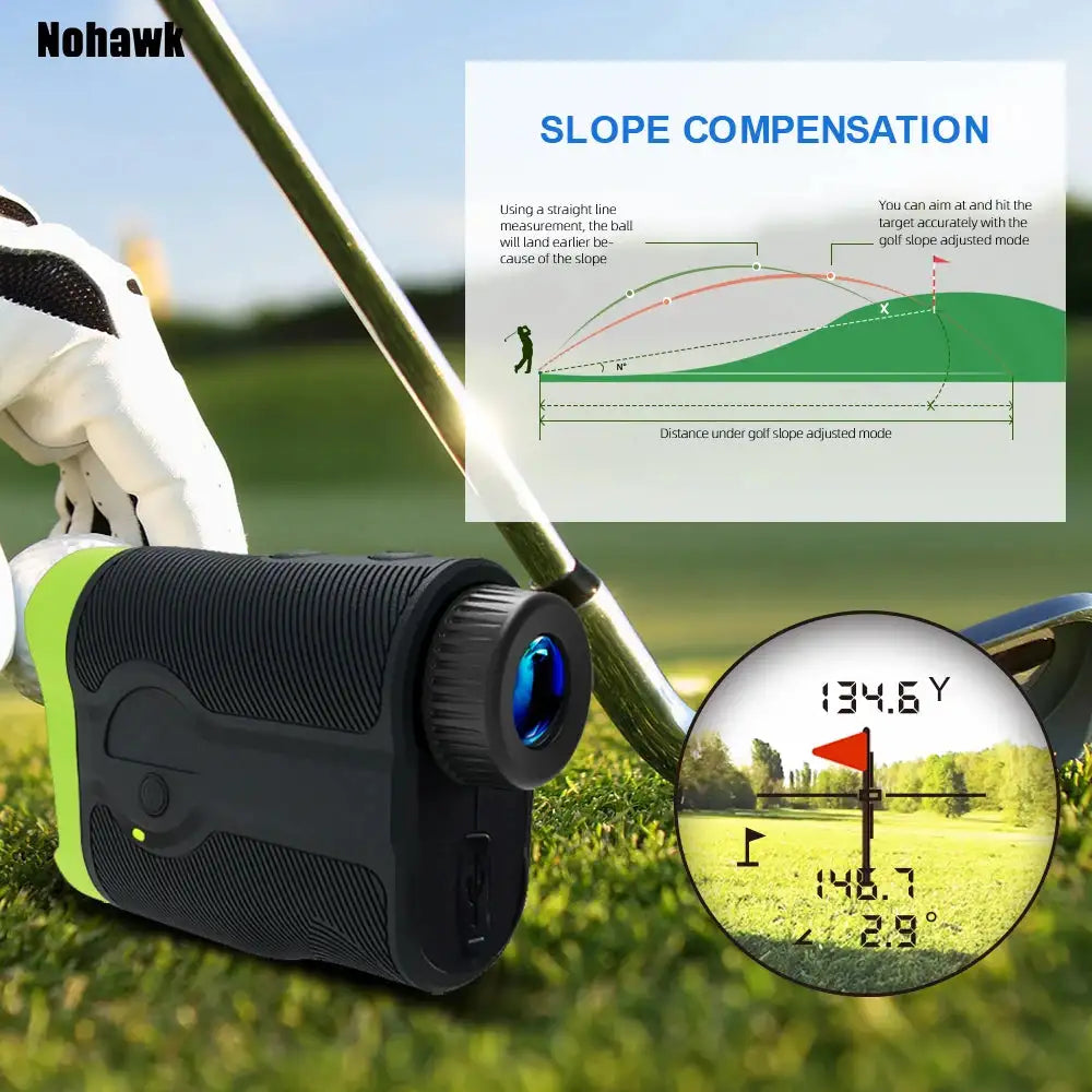 Nohawk Golf Rangefinder Flag Lock Slope Distance Monocular