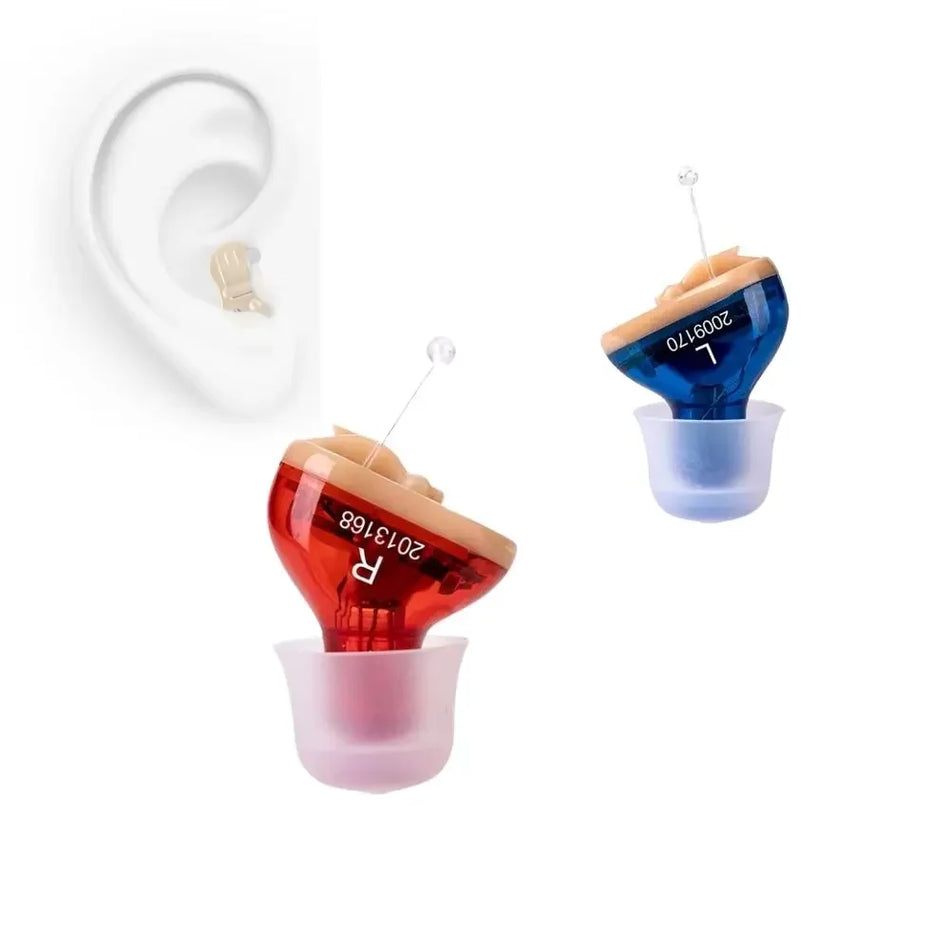 Aparat auditiv mini wireless Q10 pentru surditate, dimensiune micro reglabilă, amplificator de sunet invizibil pentru ureche