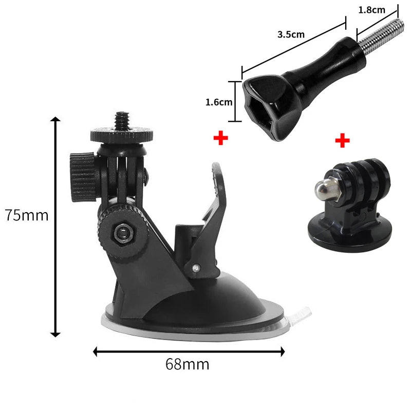 Suction Cup Camera Car Mount for GoPro, DJI Osmo &amp; Smartphones kit 2 / CHINA