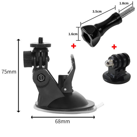 Suction Cup Camera Car Mount for GoPro, DJI Osmo &amp; Smartphones kit 2 / CHINA