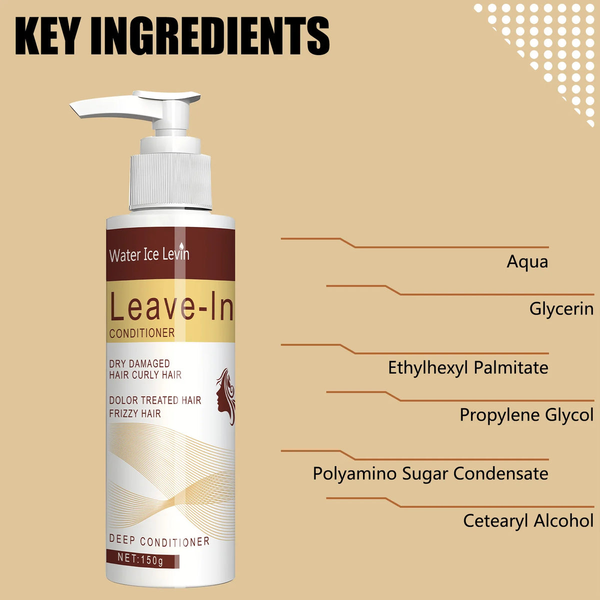 Water Ice Levin Moisturizing No Rinse Hair Film &ndash; Long-Lasting Hydration and Shine