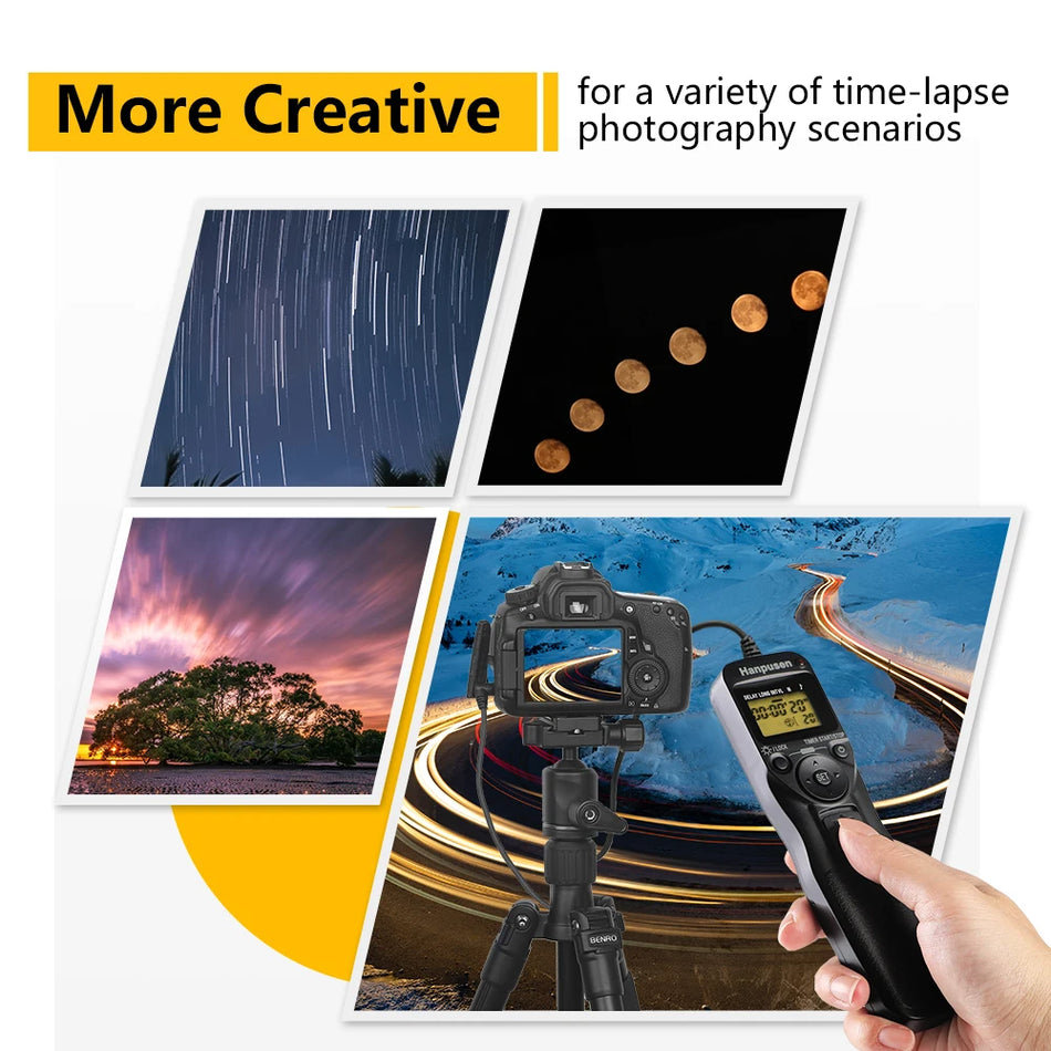 Camera Time Lapse Remote for Canon, Nikon, Sony, Olympus