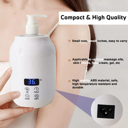 250ML Electric Massage Oil Warmer &ndash; Digital LED Touch Screen
