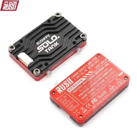 RUSH Solo Tank 5.8G VTX Video Transmitter CNC Shell 1.6W High Power Built-in Microphone Heat Dissipation Structure For RC FPV by InterCyprus Trading Ltd