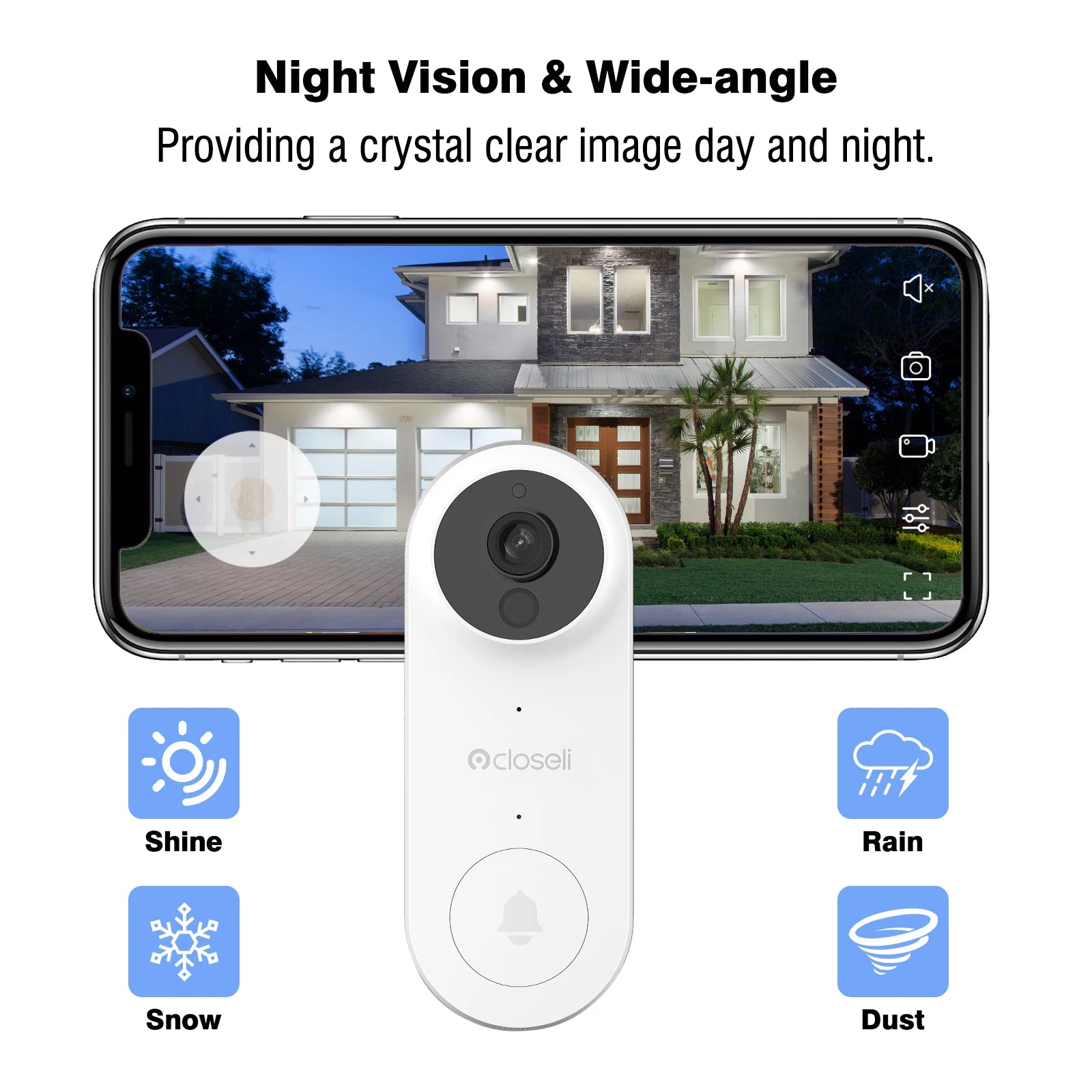 BR100PB2 - Wireless 2MP Video Intercom Door Bell With Camera