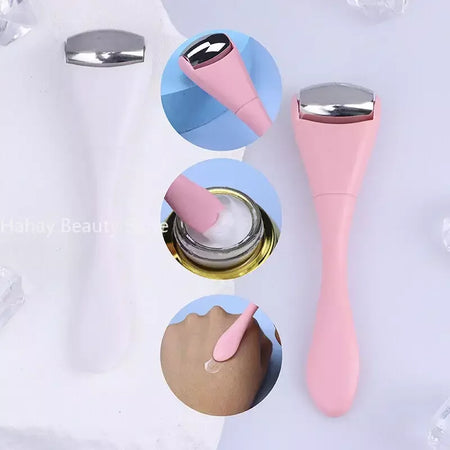 Double Head Stainless Steel Ice Roller &amp; Eye Cream Stick - Face Massager &amp; Beauty Tool