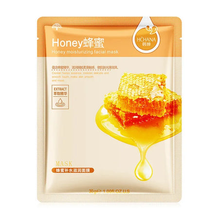 30pcs Natural Plant Facial Masks - Moisturizing, Oil Control &amp; Anti-Aging Honey 30p