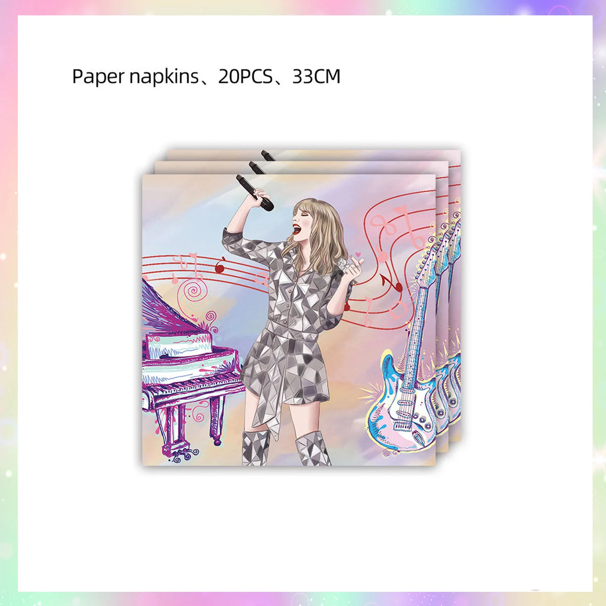 Taylor Swift Birthday Party Decorations - Complete Tableware &amp; Supplies napkins-20pcs