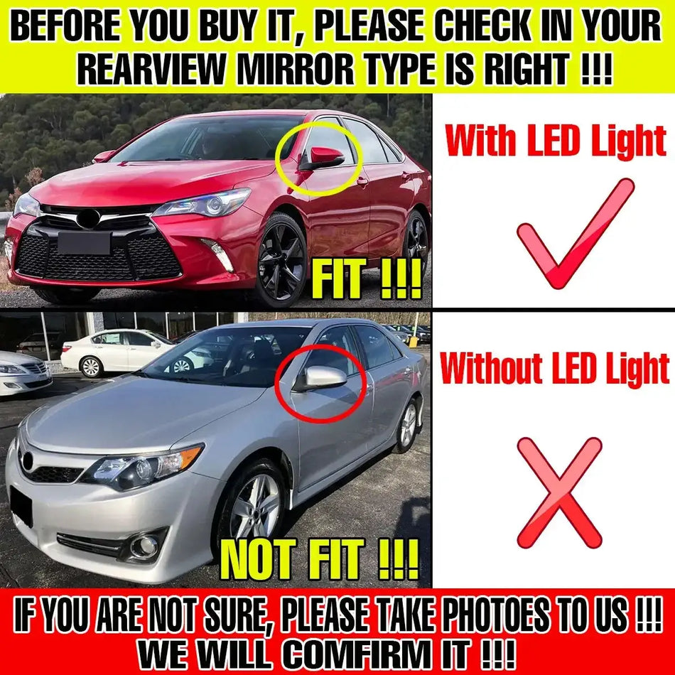 Rearview Mirror Caps With ABS Plastic For Toyota Camry 2012-2017 by InterCyprus Trading Ltd