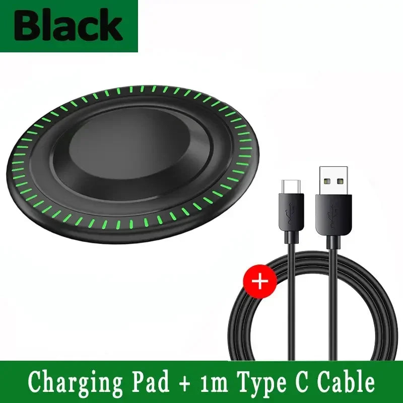 Opansten Wireless Charger Pad Stand &ndash; Ultra Fast Charging Black with Cable