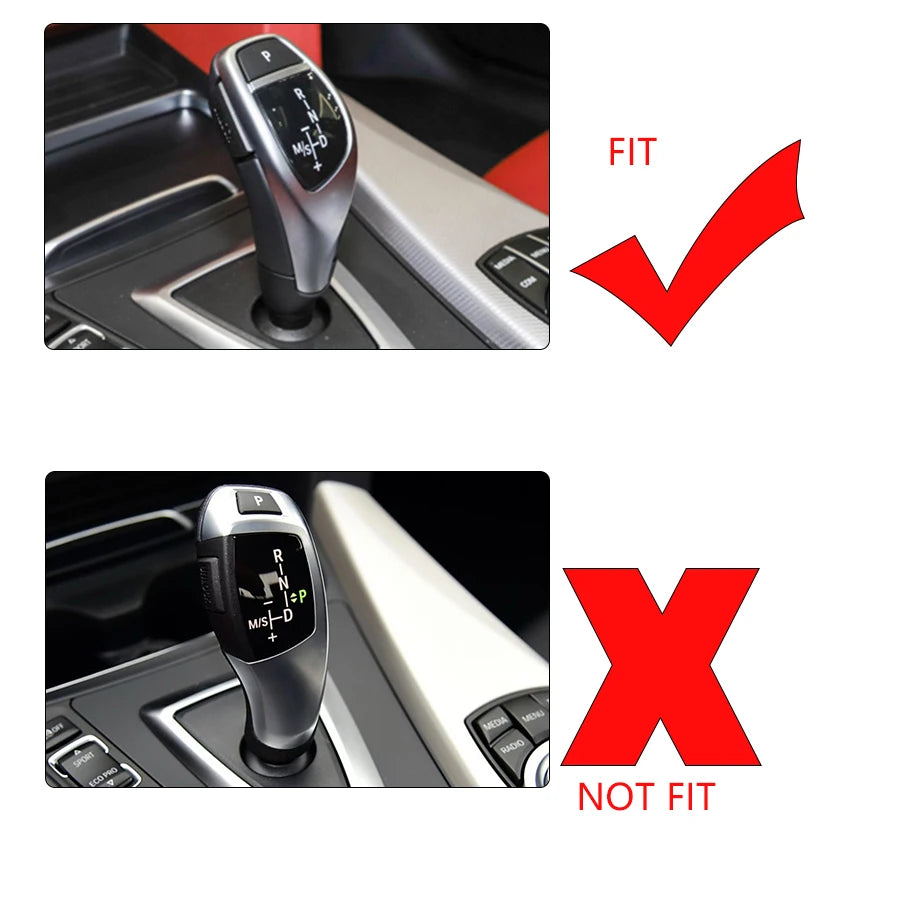 Gear Knob Shift Cover Sticker for BMW F30 3 Series 2013-2017 Chrome Finish, Easy Install, No Drilling