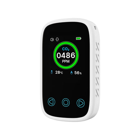 LCD Digital CO2 Detector Mini 3 In 1 &ndash; NDIR Sensor For CO2 WHITE