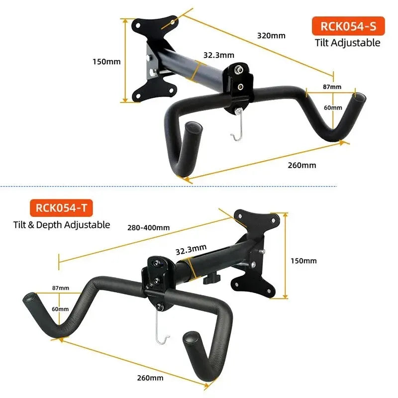 ABS Επιτοίχια Βάση Ποδηλάτου, Περιστρεφόμενη, Οριζόντια Αποθήκευση