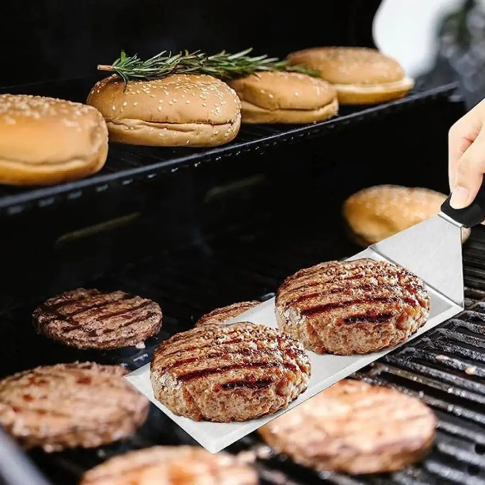 Multifunctional Square/Rectangle Grill Spatula with Anti-Scald Handle