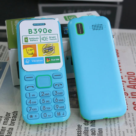 Cheap 2G GSM Senior Mobile Phone &ndash; Long Standby Battery Light Blue / add 16G TF card