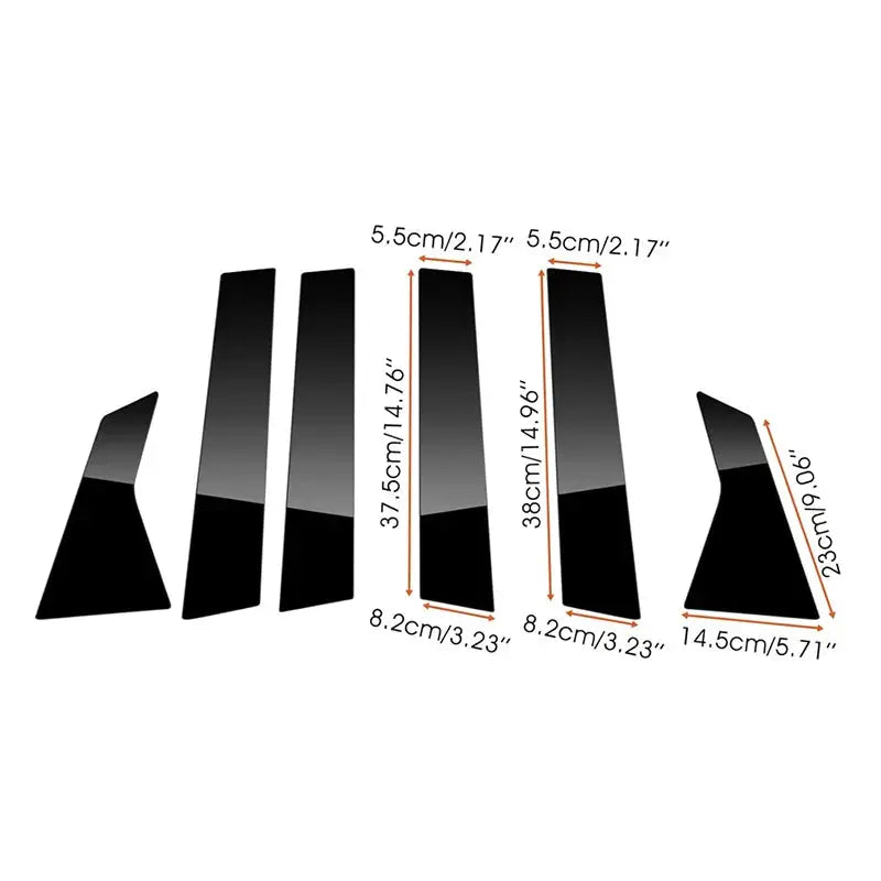 Carbon Fiber Door Pillar Trim Covers for Honda Civic 2016-2021 by InterCyprus Trading Ltd