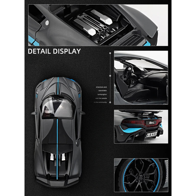1:32 Bugatti Veyron Divo Alloy Diecast Car Model - Pull Back Miniature Vehicle for Kids