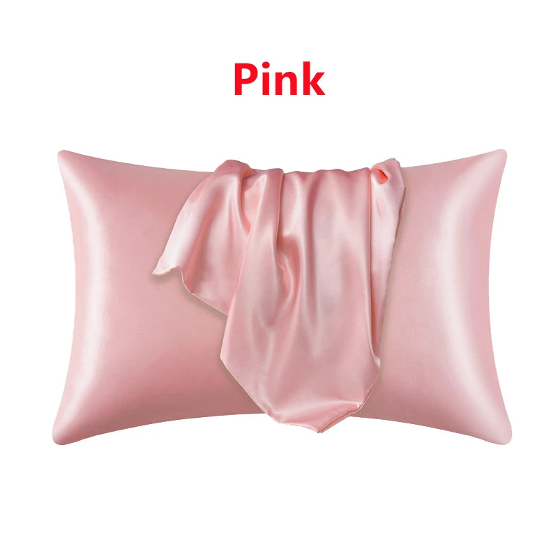 Nordic Pure Emulation Silk Pillowcase &ndash; Luxurious Comfort and Elegant Design Pink / 1PCx51x66cm(20x26in)