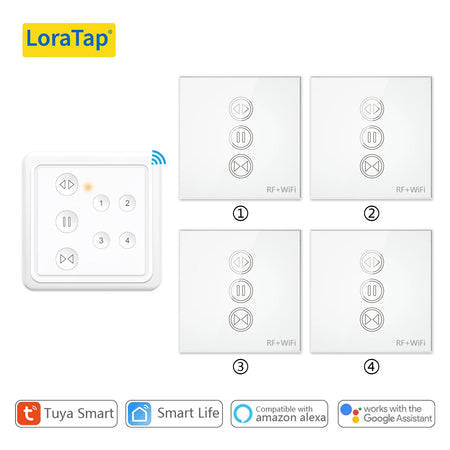 Smart Curtain Switch for Google &amp; Alexa 4 Channels 4 Switchs / CHINA