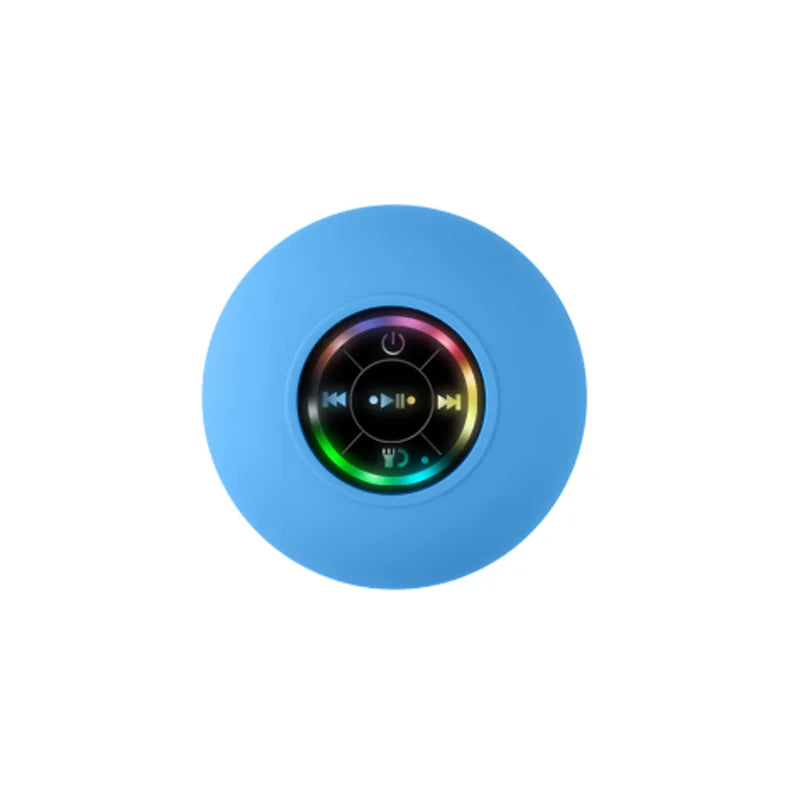 Waterproof Bluetooth Shower Speaker with LED Lights &amp; Suction Cup, Portable 3D Stereo Subwoofer Blue / other / CN|Speaker