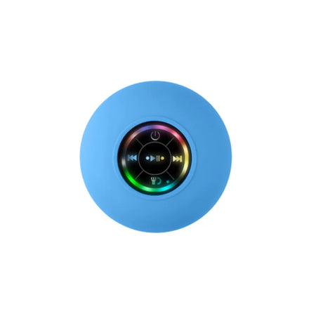 Waterproof Bluetooth Shower Speaker with LED Lights &amp; Suction Cup, Portable 3D Stereo Subwoofer Blue / other / CN|Speaker