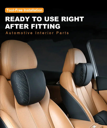 Vtear Universal Car Neck Pillow Lumbar Support Headrest Cushion Memory Foam Luminous Breathable Perforated Interior Accessories by InterCyprus Trading Ltd