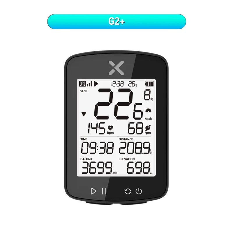 XOSS G2 Plus Bike Computer &ndash; Waterproof Wireless GPS Cycling Speedometer
