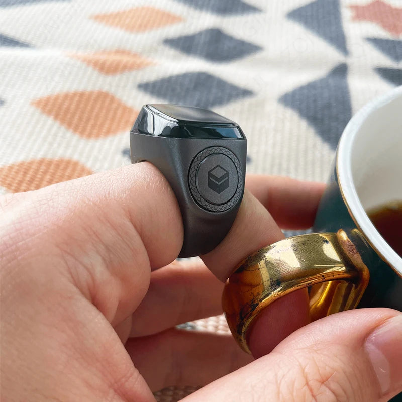 IQibla M02 Pro Smart Digital Tasbeeh Ring with Vibration Reminder