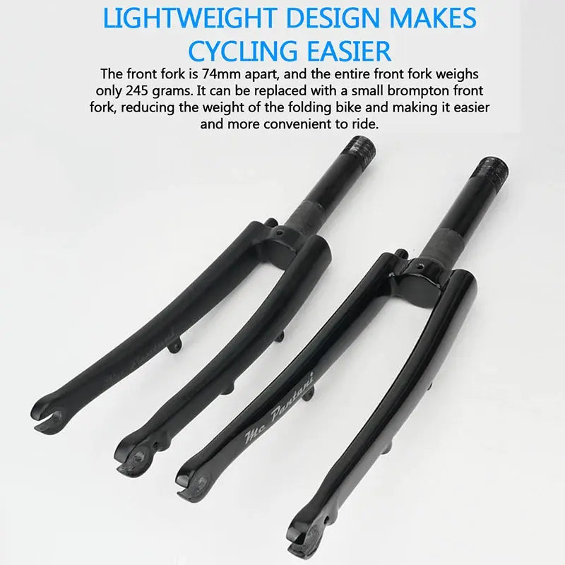 RIRO Carbon Fork for Brompton Bike Ultralight Folding Bicycle Fork 16 '' 1 3/8 1 1/4 355 Folding Bike Fork Fit Disc /C Brake by InterCyprus Trading Ltd