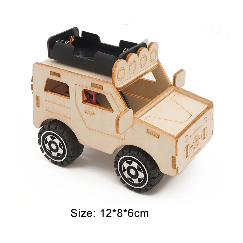 STEM Educational Science Toy Kit for Kids - DIY Technology and Physical Model Projects Jeep Car