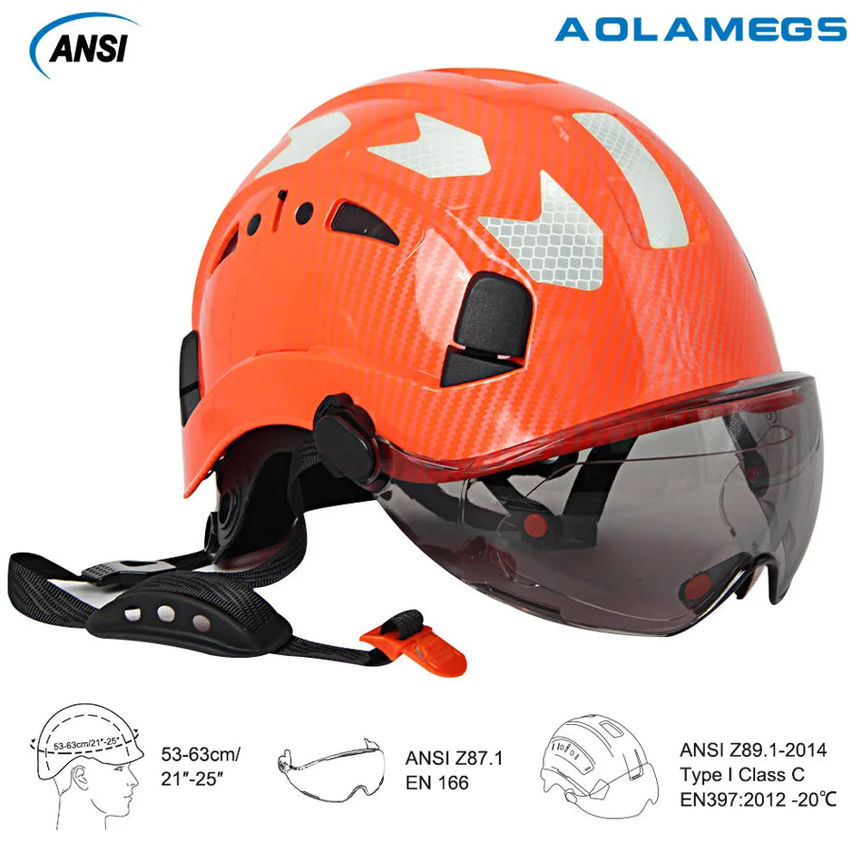 CR08 Safety Helmet With Bright Color Goggles - Lightweight