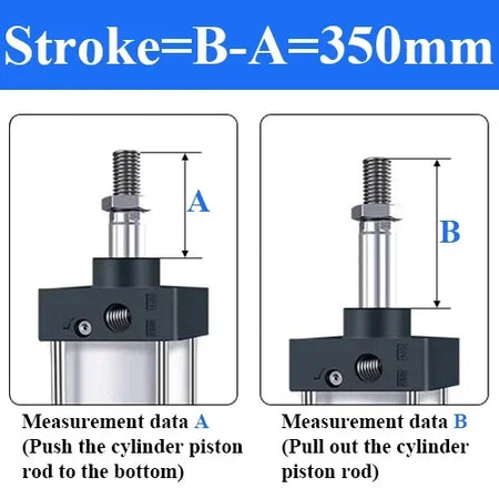 SC Bore 63mm Stroke 25-1000mm Pneumatic Cylinder &ndash; Durable Stroke 350mm / SC63 (Bore 63mm)