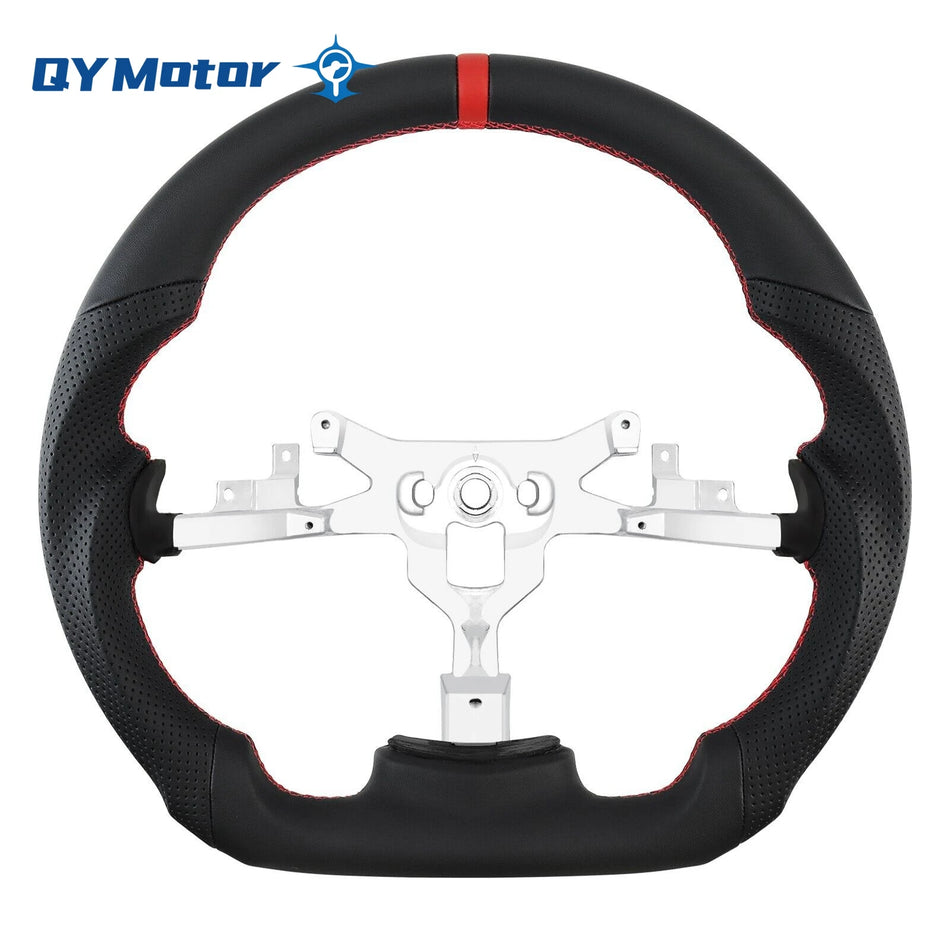 Рулевое колесо для Chevrolet Corvette C6 Z06 ZR1, черная перфорированная кожа Napa, красная строчка