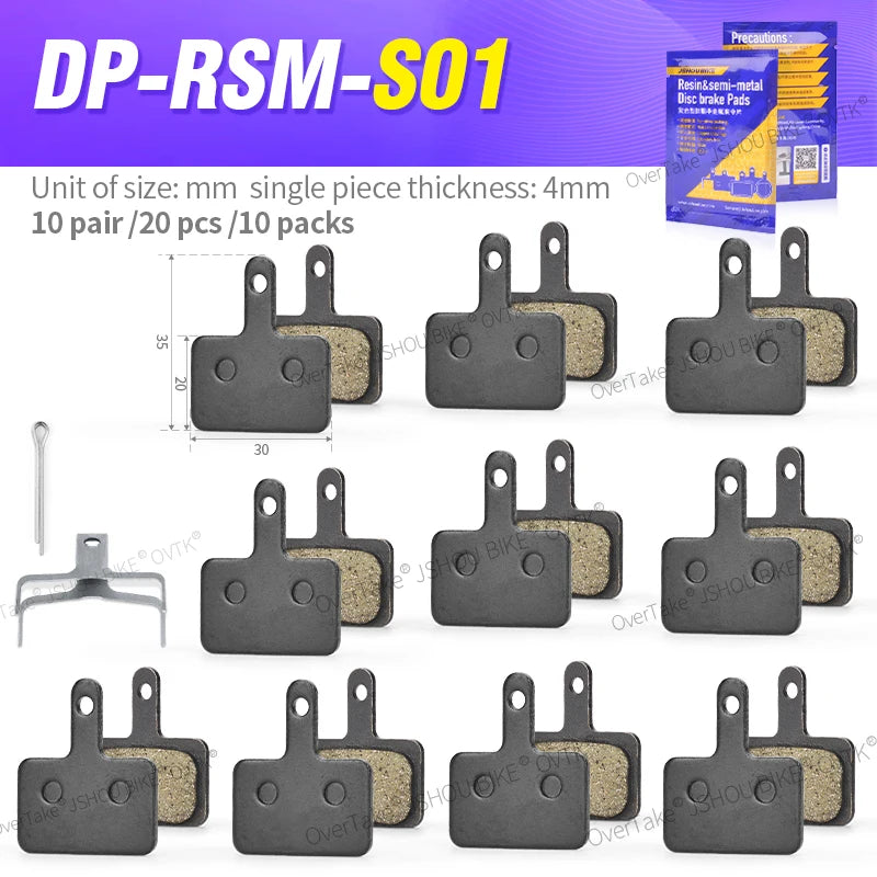 RSM-S01 - High Performance Resin Semi-Metal Brake Pads RSM-S01-10PAIRS / CHINA