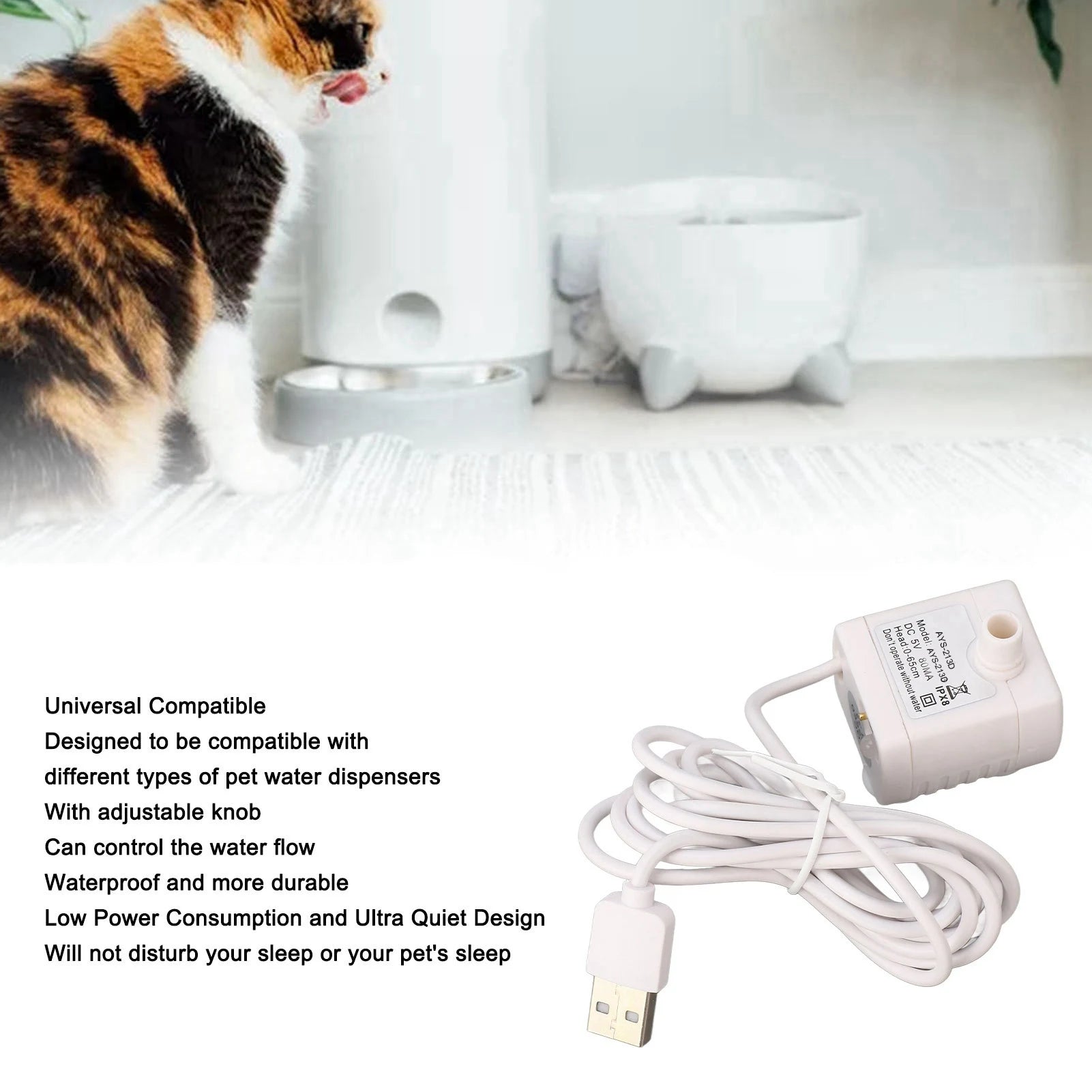 Cat Fountain Pump Replacement &ndash; Quiet 5V Brushless Motor