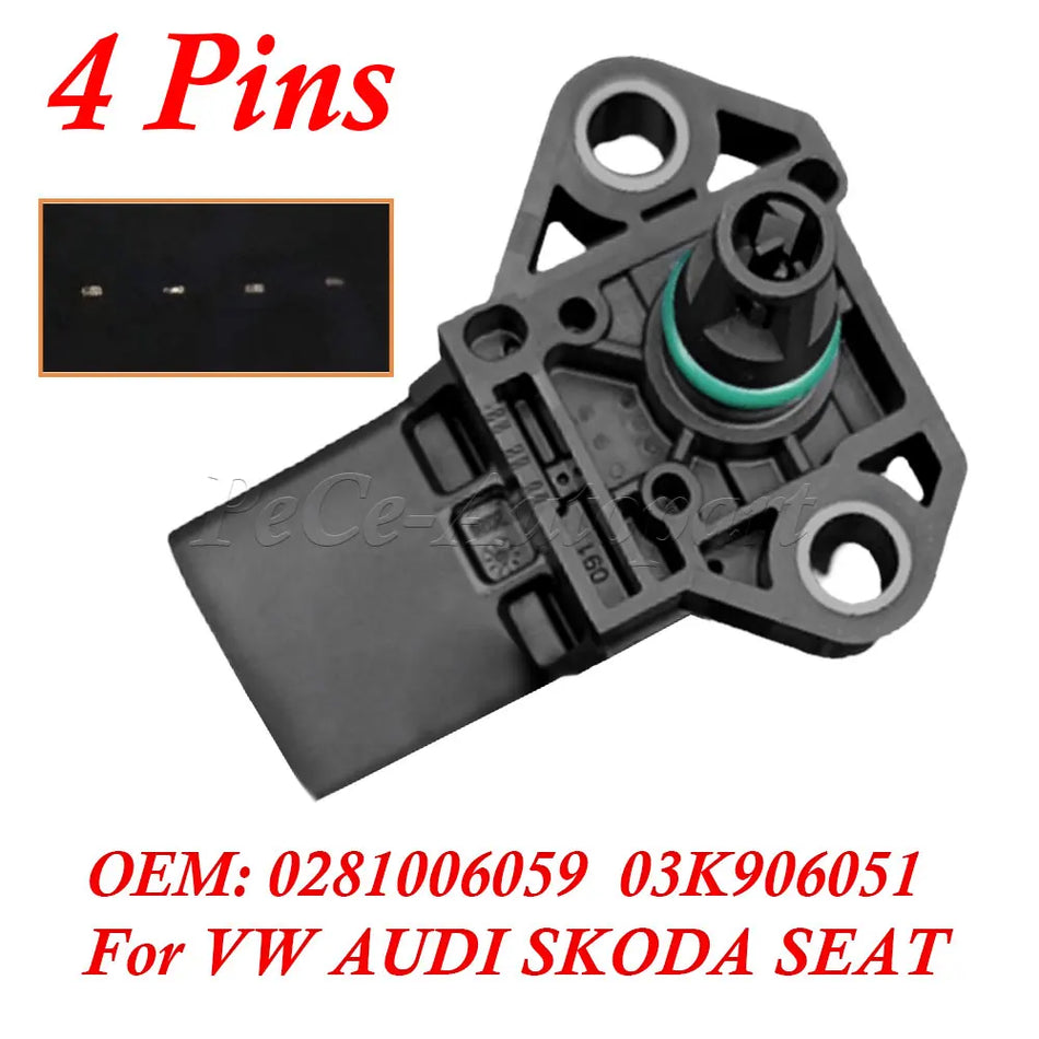 Senzor tlaka MAP sesalnega sistema za VW Audi Skoda 1.9 TDI 4 Bar