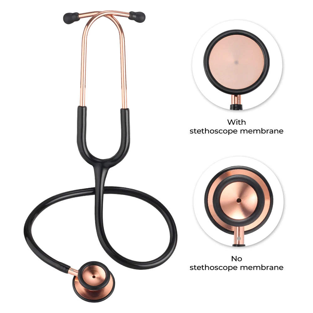 Double Sided Stethoscope &ndash; Excellent Acoustic Effect Black-Rose Gold