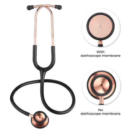 Double Sided Stethoscope &ndash; Excellent Acoustic Effect Black-Rose Gold