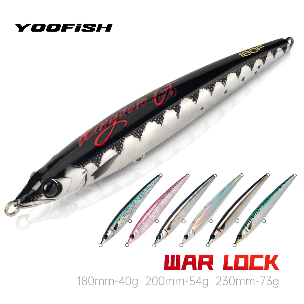 YOOFISH GT Sea Fishing Lure - Topwater Floating Artificial Bait for Tuna &amp; GT