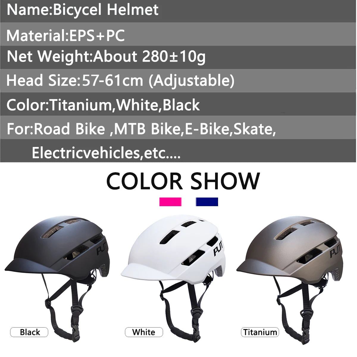 PJT Mountain Cycling Helmet USB - Rechargeable Tail Light