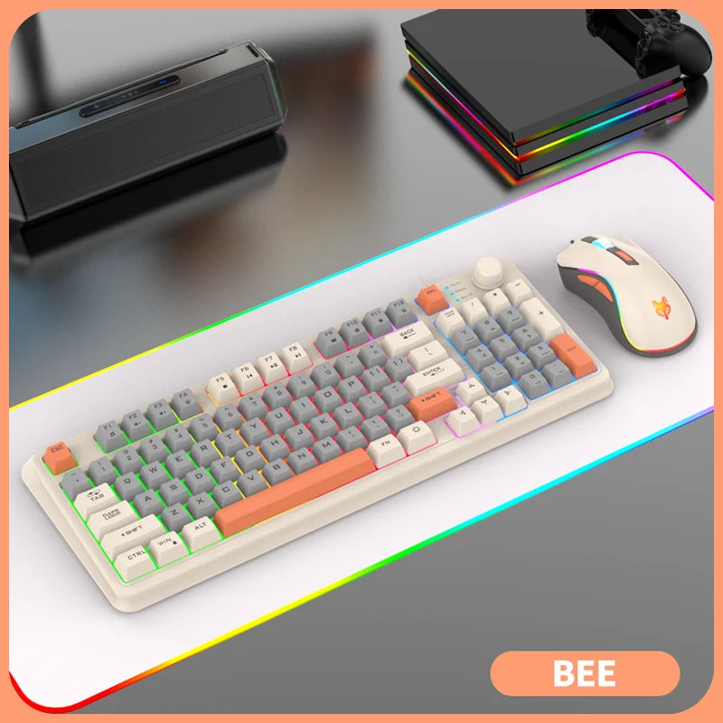 K-Snake K820 USB Wired Game Keyboard Mouse Set &ndash; Illuminated k820 Bee