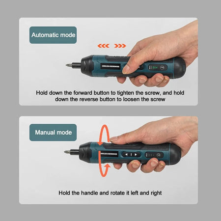 Mini Electric Screwdriver Set &ndash; USB Rechargeable 1300mAh
