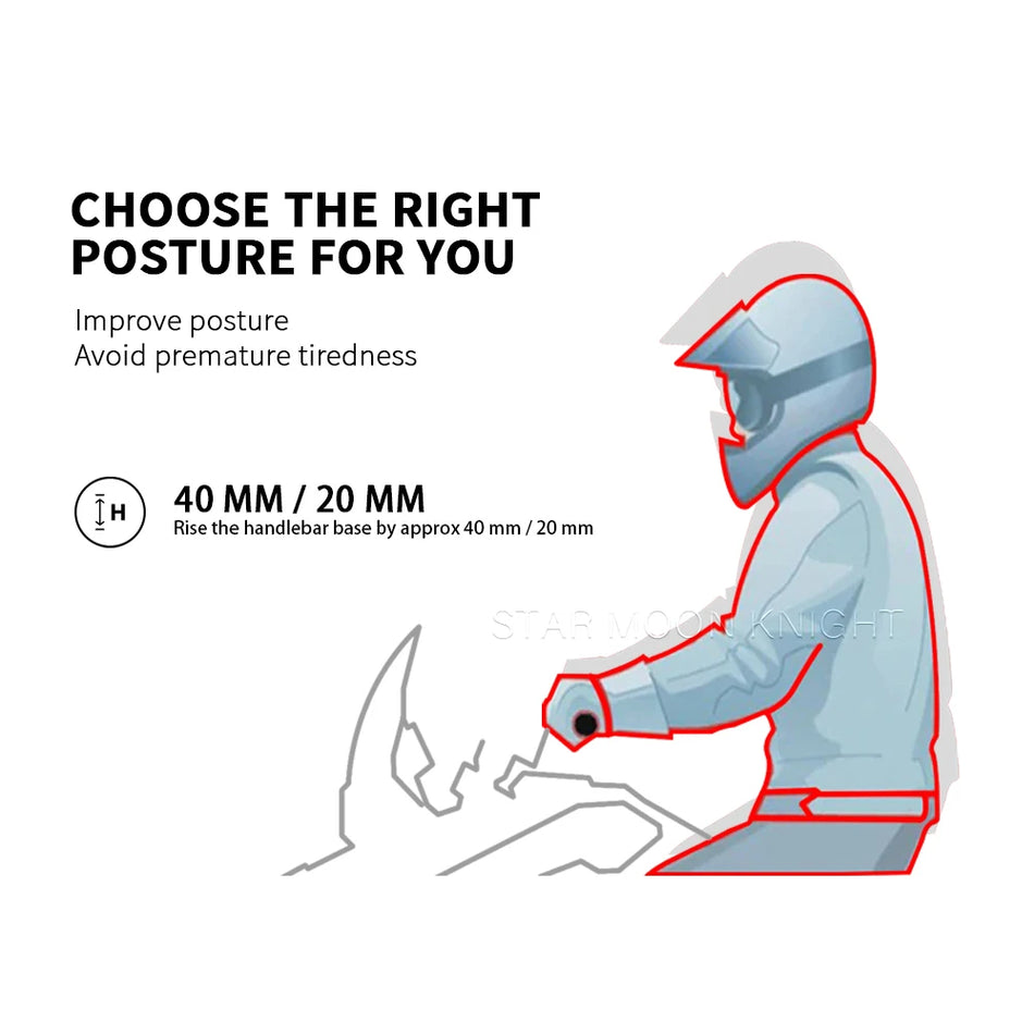 Triumph Tiger 1200 Gidon Yükseltici Kelepçe, Gidon Uzatma Adaptör Montajı, Paslanmaz Çelik