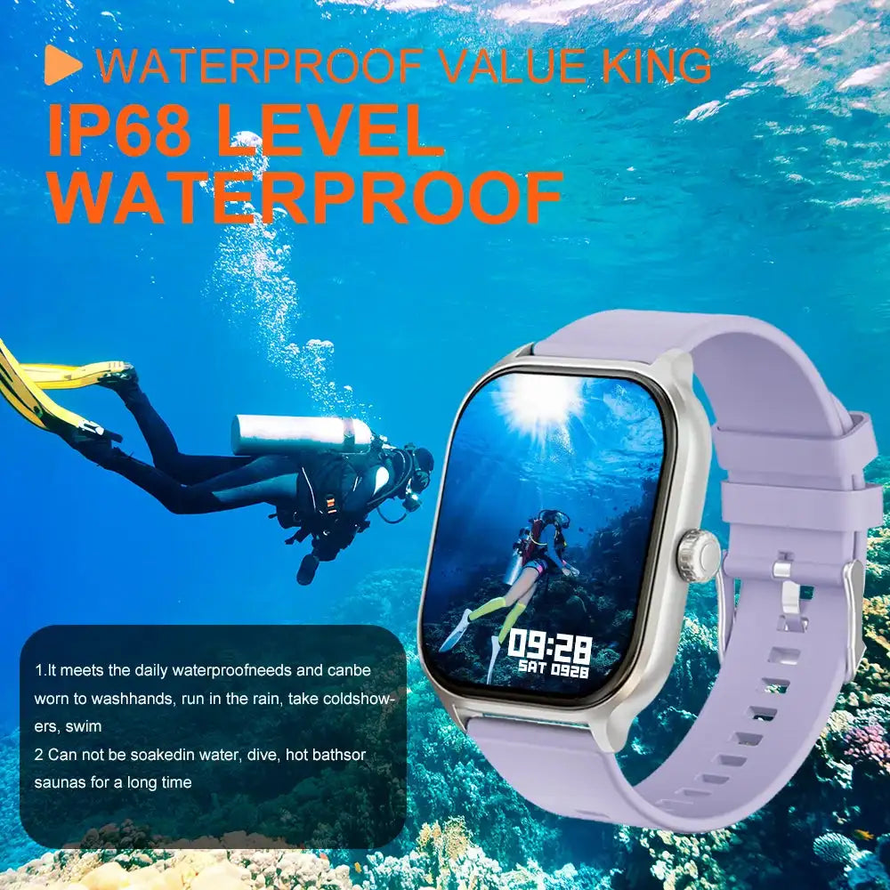 LAXASFIT 2025 Smart Watch 2.01 Inch Screen IP68 Waterproof