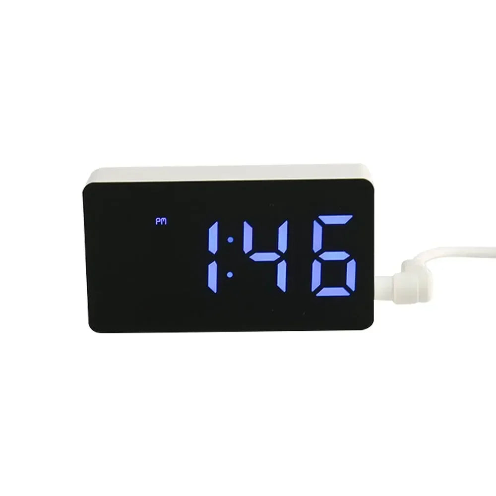 LED Smart Digital Alarm Clock with Intelligent Light Detection blue