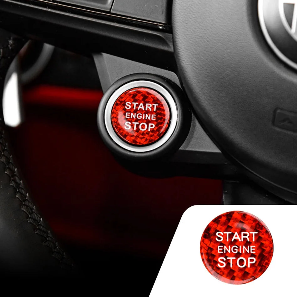 Alfa Romeo Mito 159 156 147 için Karbon Fiber Çalıştırma Düğmesi Kapağı